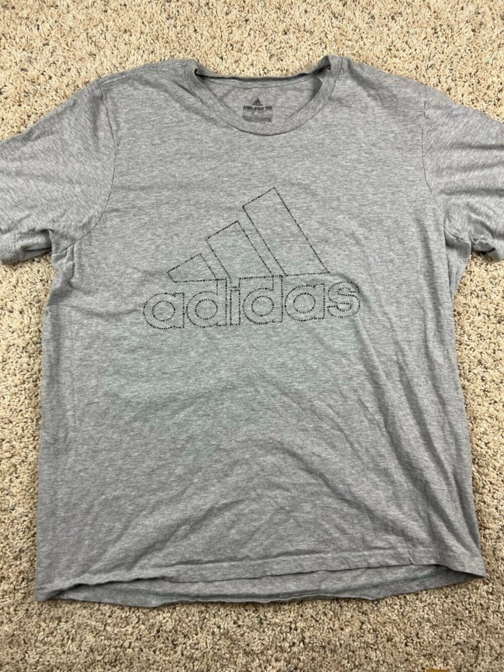Adidas Amplifier Tee Adidas TShirt Size XL Gray Crewneck Tshirt With Logo